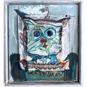 Simone PICCIOTTO (née en 1930) - Le Chat - Art Brut, Outsider Art, Art Singulier