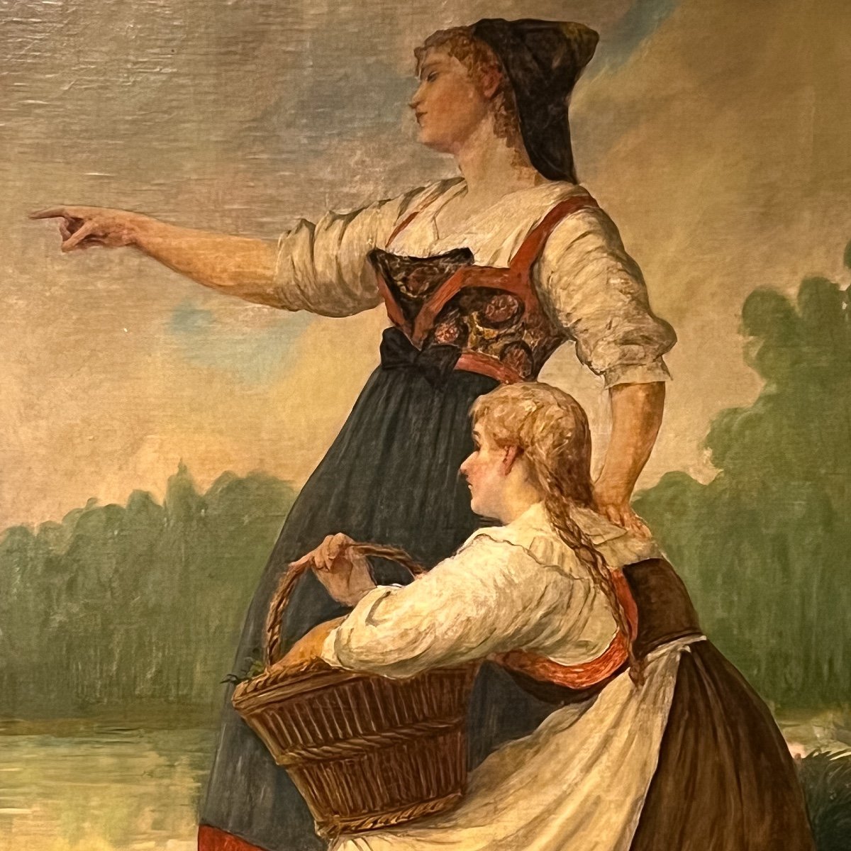 Alsatian Women On The Banks Of A River Camille-alfred Pabst-photo-3