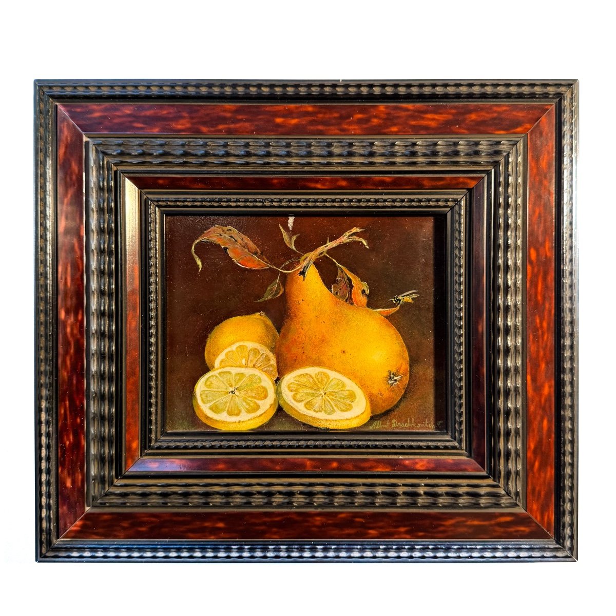 Pair Of Still Lifes With Fruits Signed -photo-3