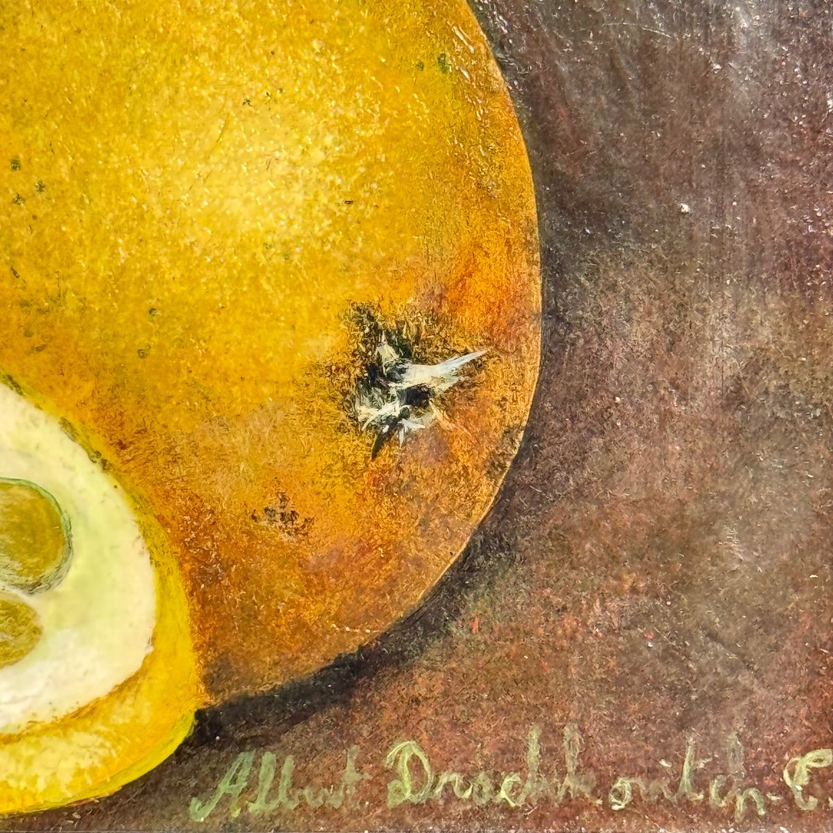 Pair Of Still Lifes With Fruits Signed -photo-6