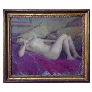 Nude With Red Cloth By Many Benner 1873-1965