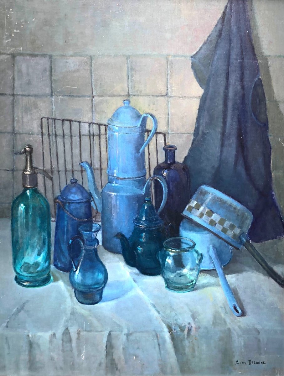 Still Life With Blue Bottles