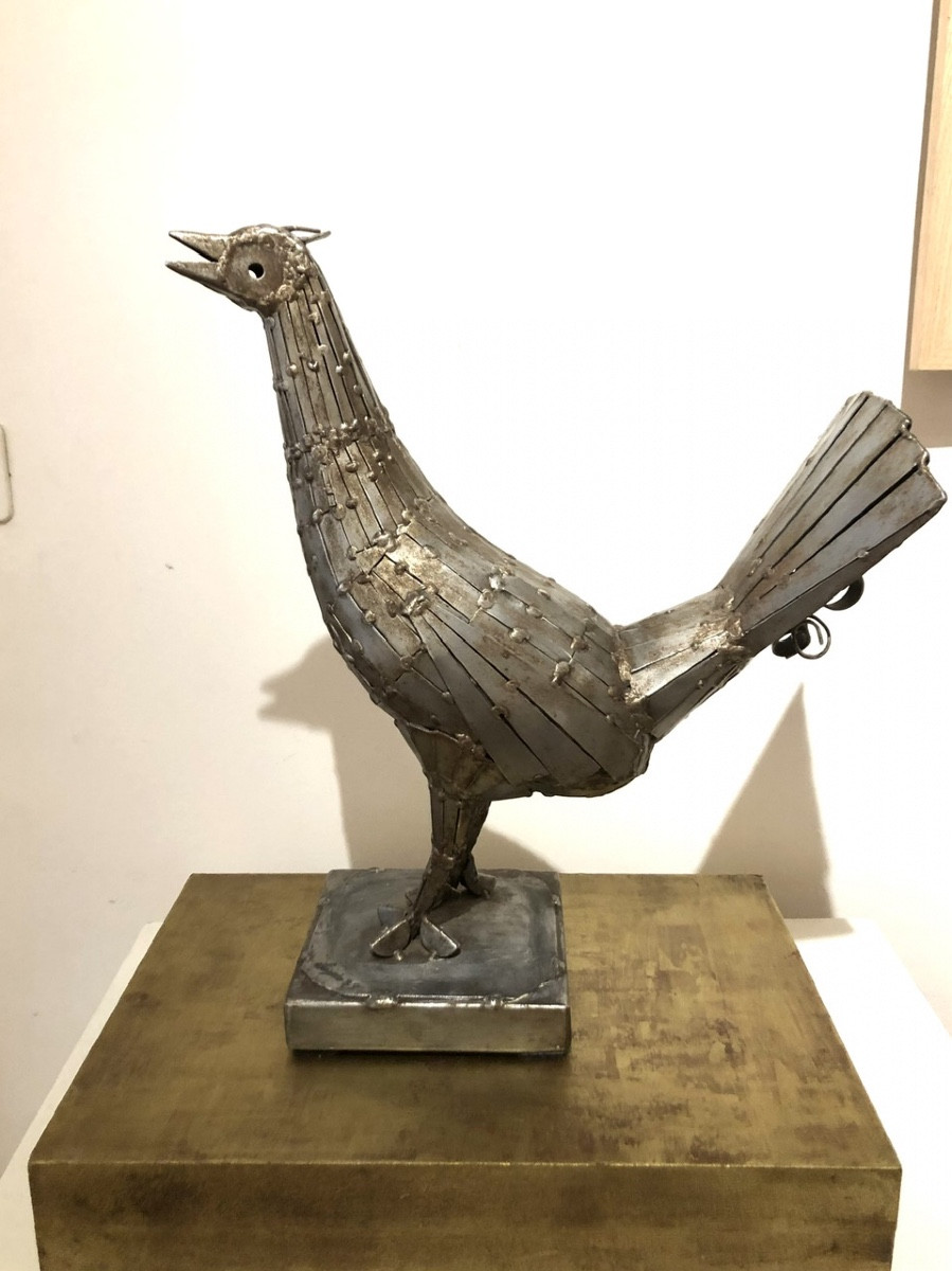 Large Welded Metal Hen 