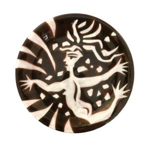 Plate With Stylized Woman Motif By Lurçat Sant Vicens 