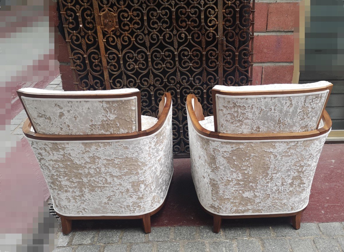 Pair Of Large Art Deco Armchairs 1930-photo-2