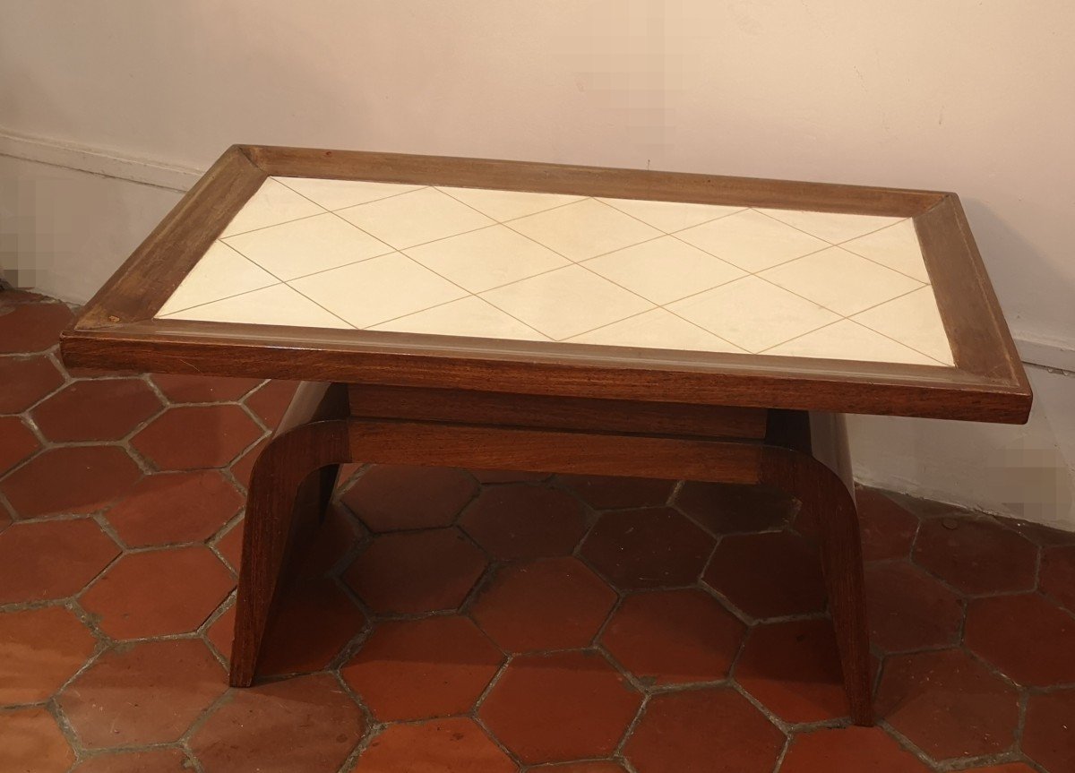 Art Deco, Rosewood And Parchment Coffee Table -photo-5