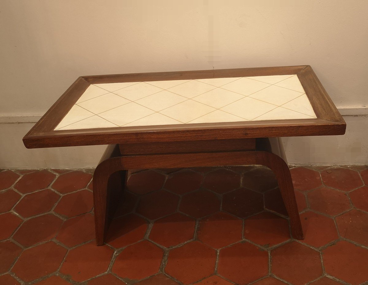 Art Deco, Rosewood And Parchment Coffee Table -photo-8