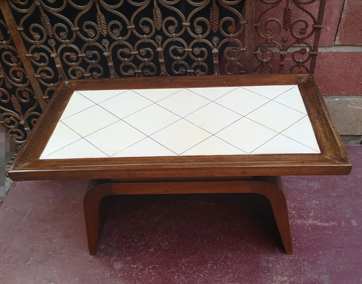 Art Deco, Rosewood And Parchment Coffee Table 