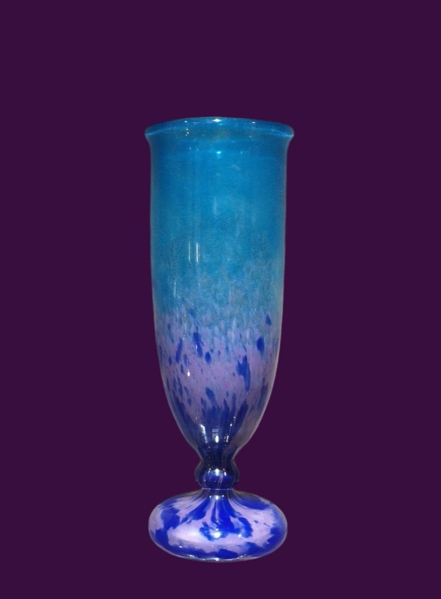 Schneider, Art Deco Ovoid Vase On Pedestal 1922/24