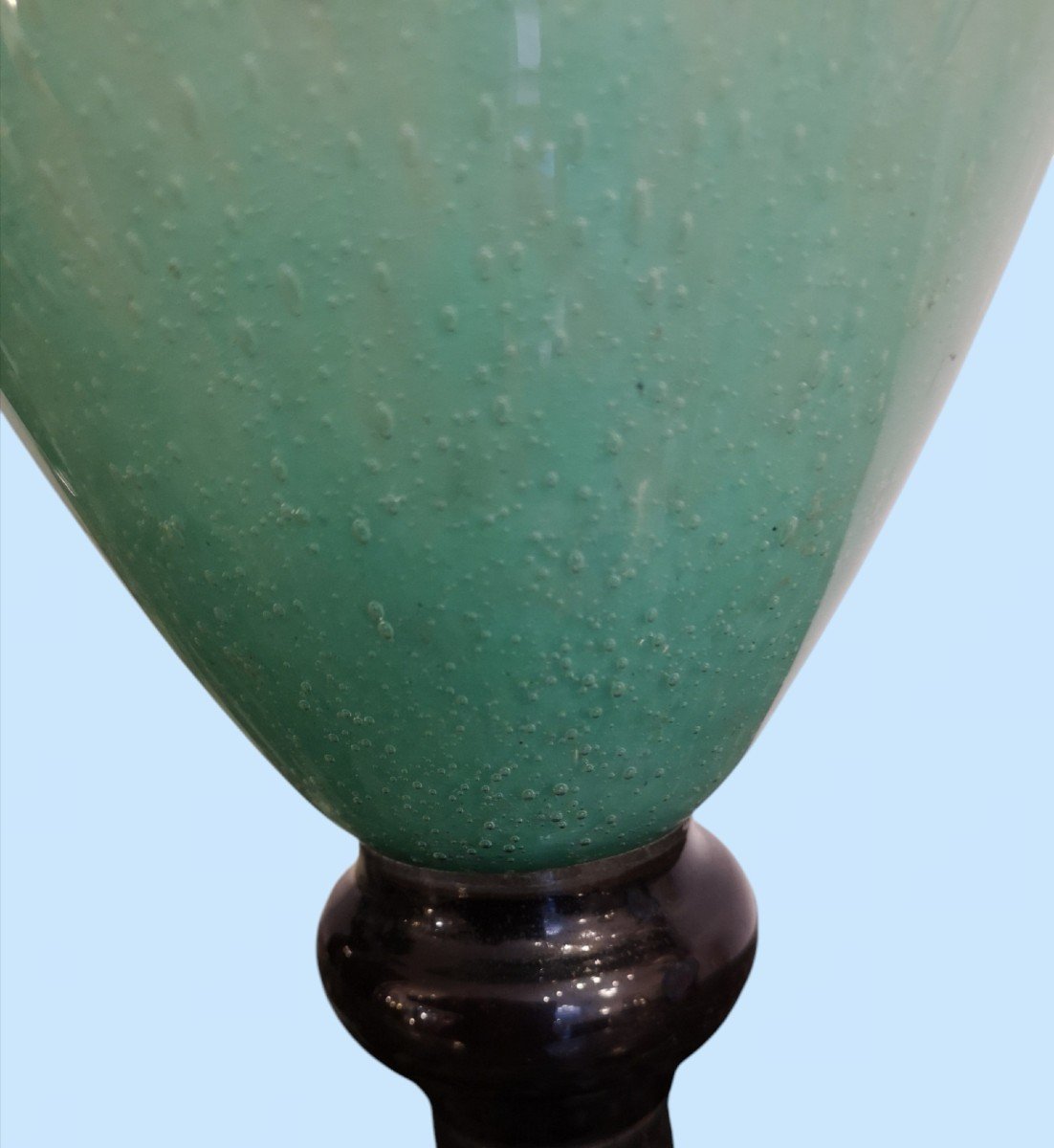 Schneider Le Verre Français Vase Vert Jade 47 Cm-photo-3