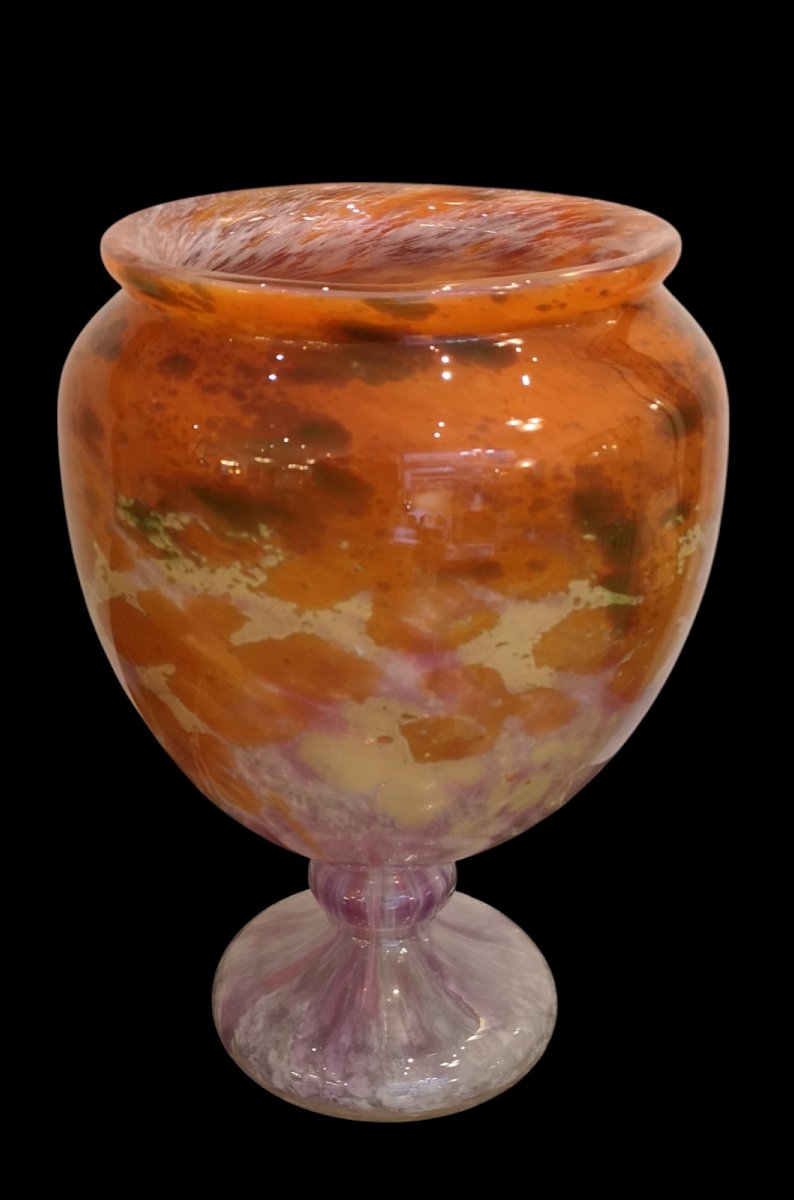 Schneider, French Glass, "jades" Vase 1927/29, H: 31 Cm-photo-3