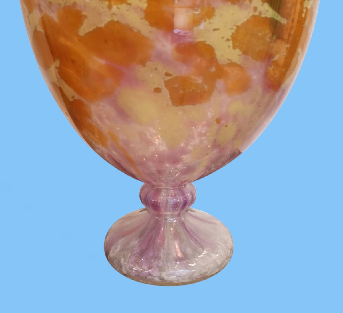 Schneider, French Glass, "jades" Vase 1927/29, H: 31 Cm-photo-1