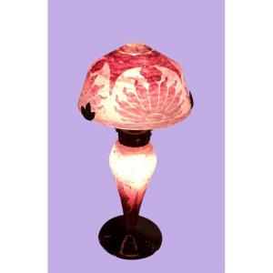 Schneider, Le Verre Français, Lampe Dahlias,  Art Déco 1928