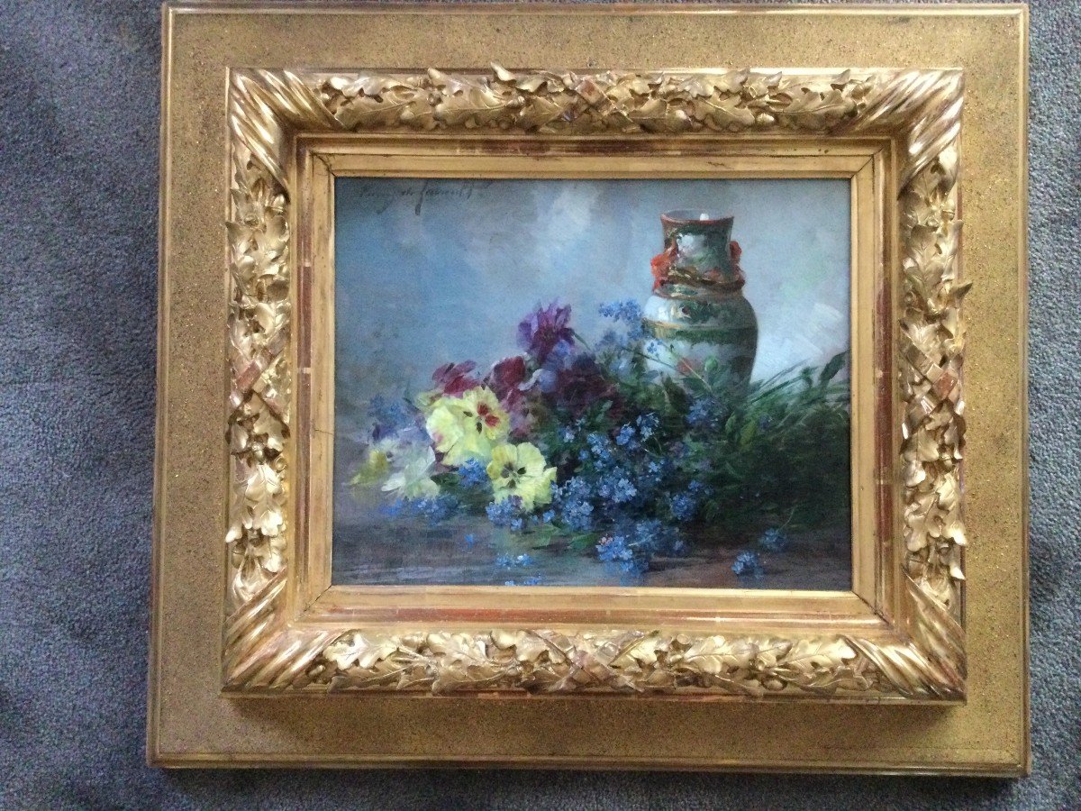 Furcy De Lavau Flowers And Vase Framed-photo-2