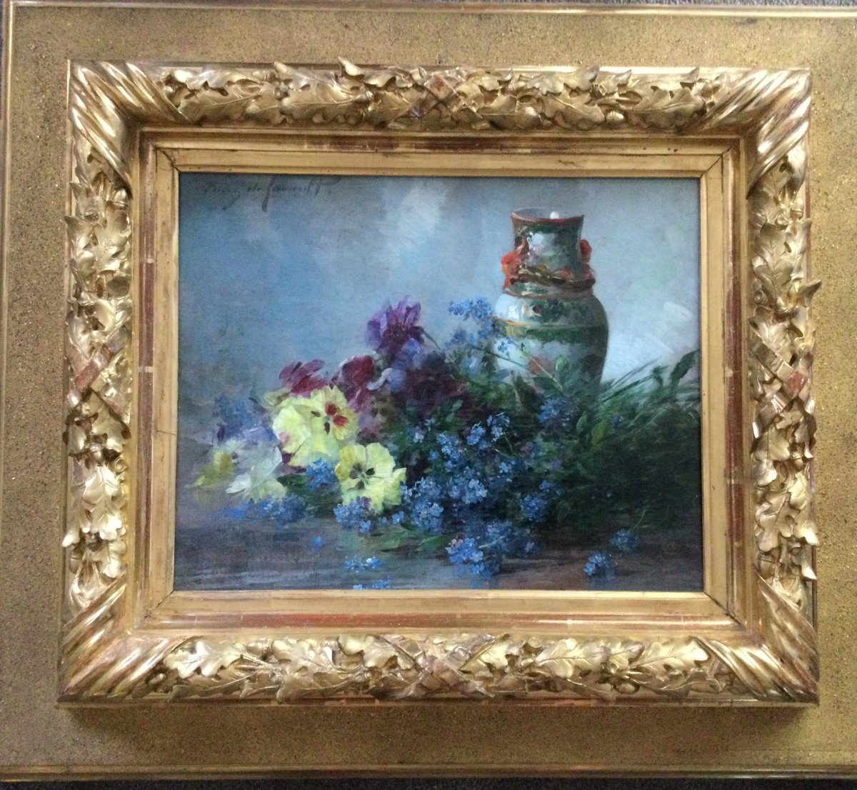 Furcy De Lavau Flowers And Vase Framed-photo-4