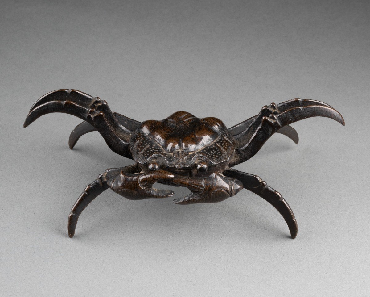 Crabe En Bronze XIXème Dans Le Goût De La Renaissance-photo-3