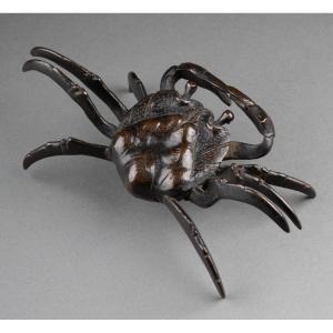 Crabe En Bronze XIXème Dans Le Goût De La Renaissance