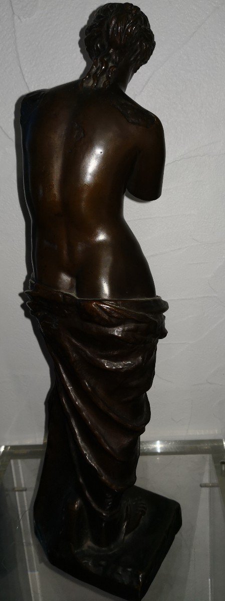 Ferdinand Barbedienne (1810-1892) Sculpture en Bronze - "Vénus de Milo - Aphrodite"-photo-2