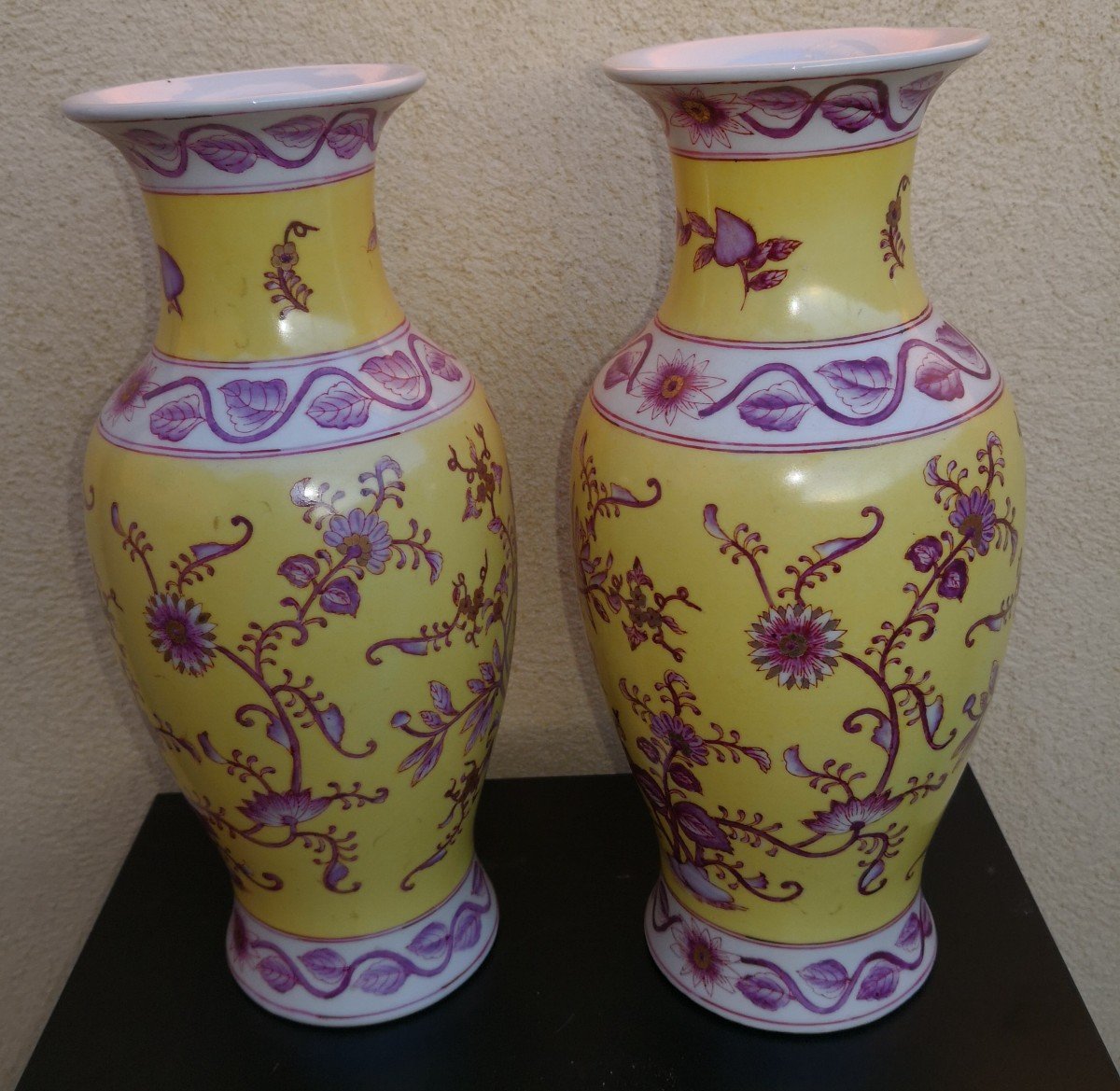 Chine - Paire De  Vases En Porcelaine Fine- XX-photo-8