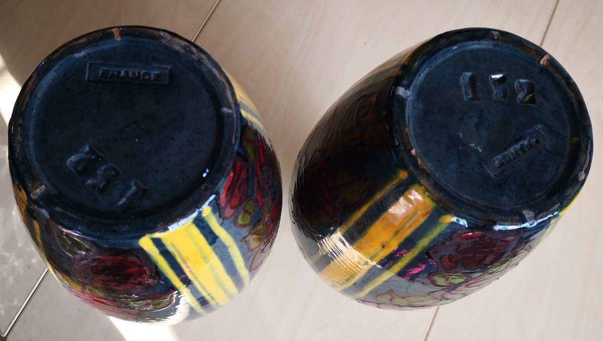 Pair Of Large Glazed Ceramic Vases - Savoie - Circa 1930/40-photo-3