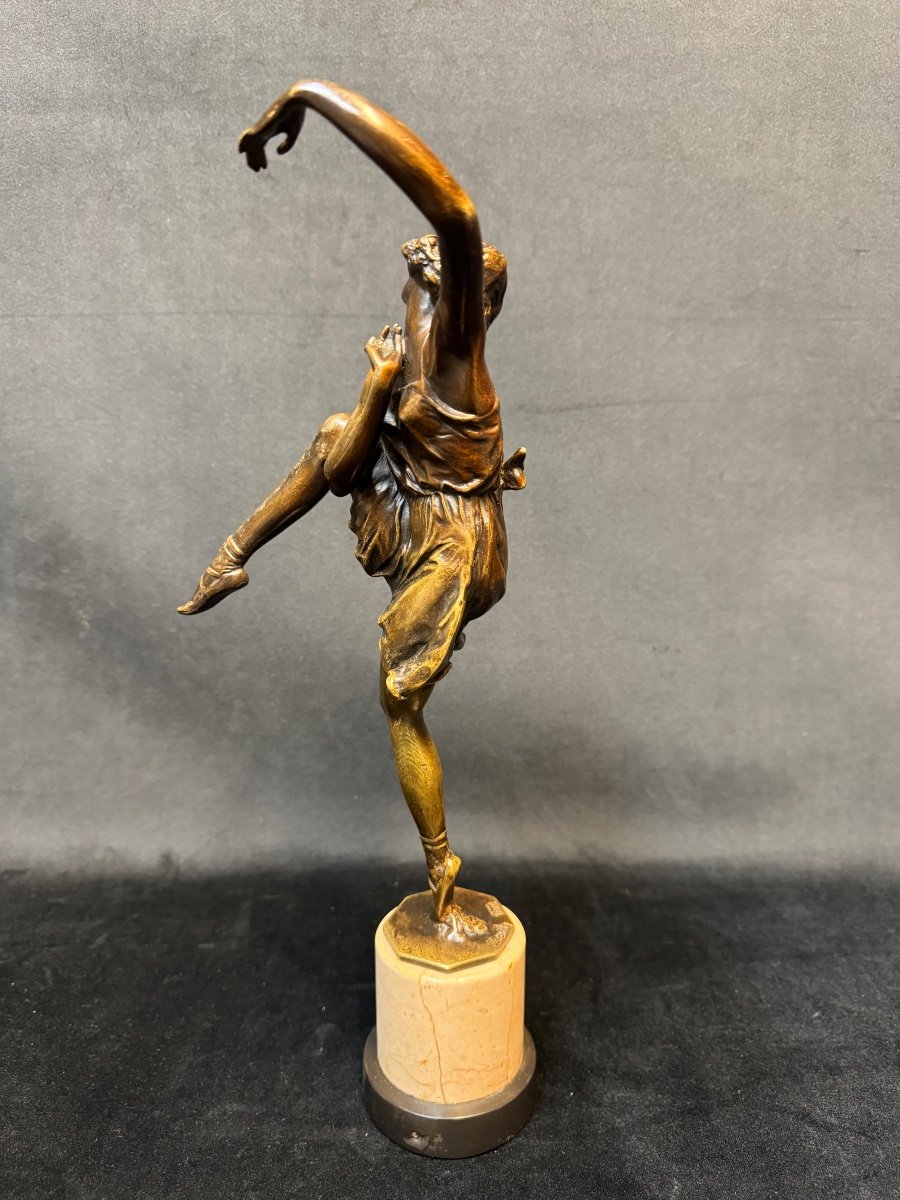 Art Deco Bronze Sculpture "dancer"-photo-1