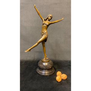 Sculpture en bronze Art-déco « ballet Russe »