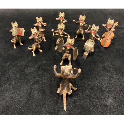 Orchestre de chats en bronze de Vienne 