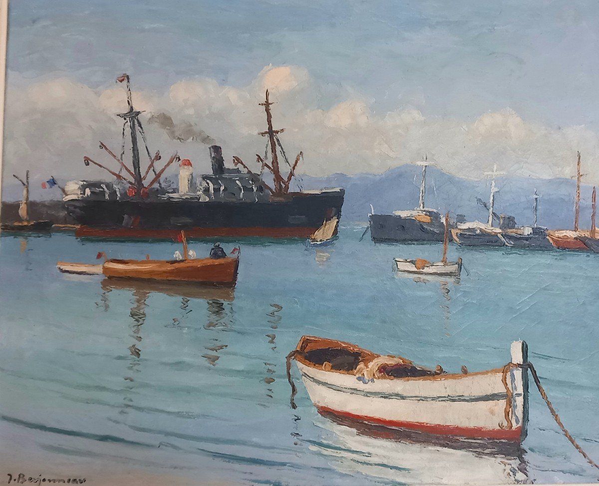 Port Of Toulon By Jehan Berjonneau (1890-1966)