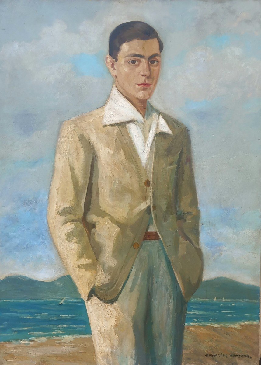 " Portrait De Michel Rudelle à 18 Ans " De Nandor Vagh Weinmann