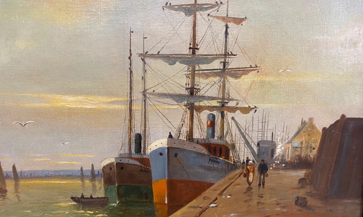 "boat At Quay, Le Havre" By Lepage