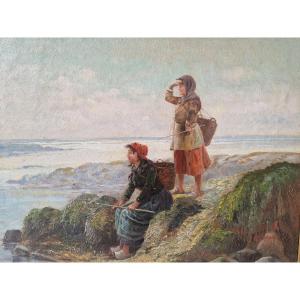 The Fisherwomen Of Cancale. Pierre Testu 