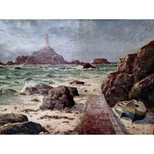 View Of The Pointe De La Corbière At High Tide. Pol Noel 