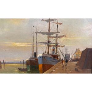 "boat At Quay, Le Havre" By Lepage