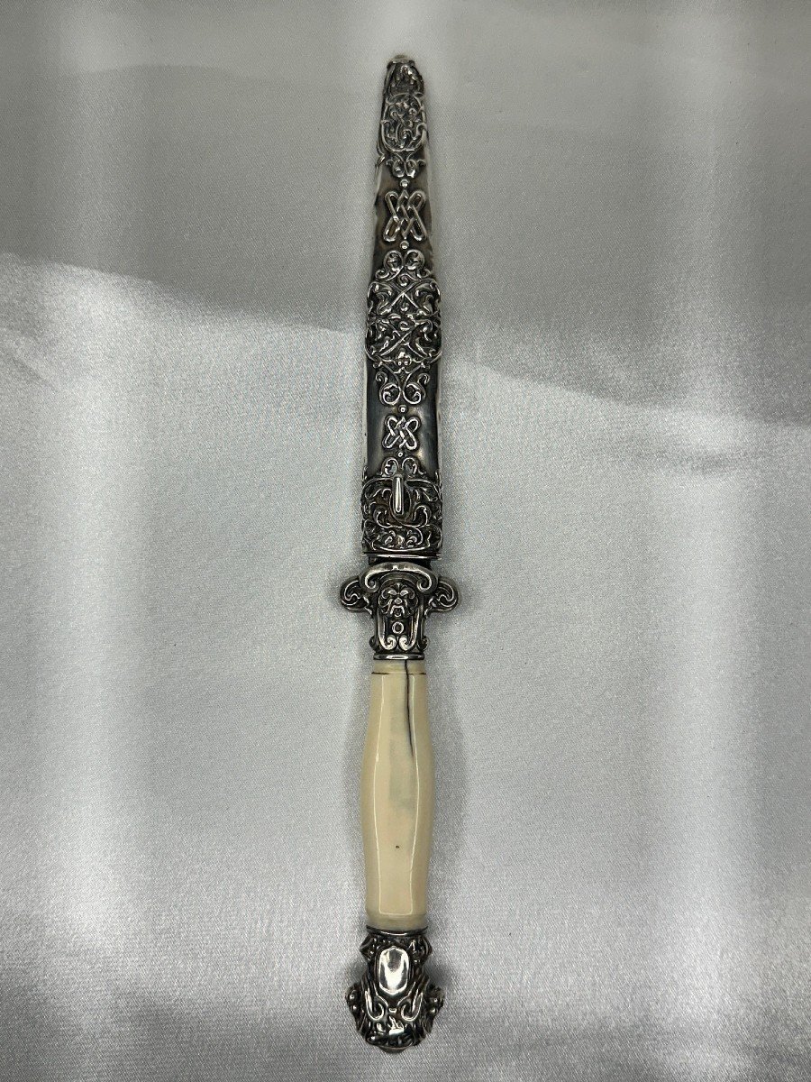 Romantic Napoleon III Dagger - 19th Century - Silver Steel 