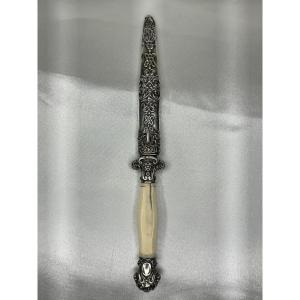 Romantic Napoleon III Dagger - 19th Century - Silver Steel 