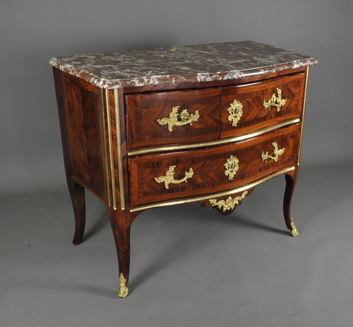 Louis XV Commode Stamped Louis Delaitre, Crowned C Bronzes-photo-2