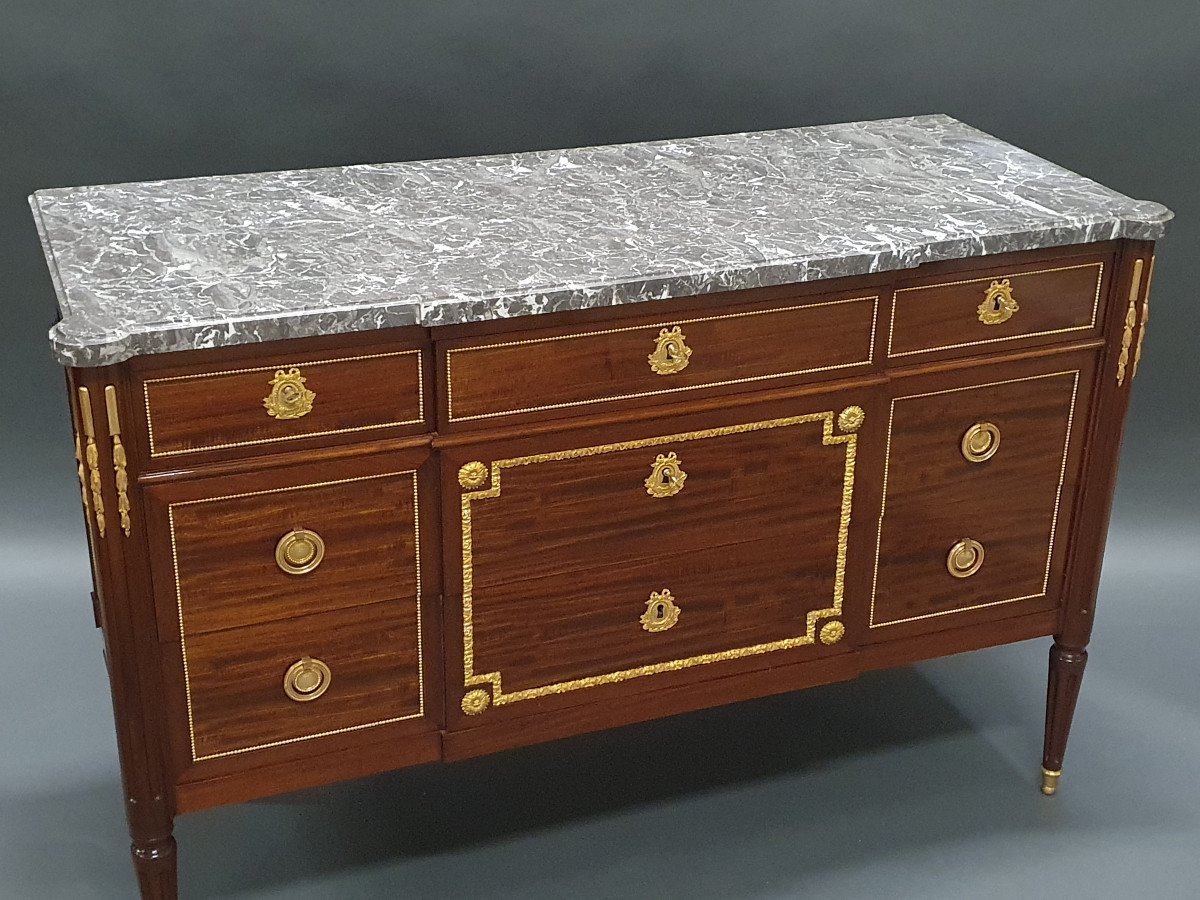 Louis XVI Commode Stamped Rinck In Paris After A Riesener Model-photo-3