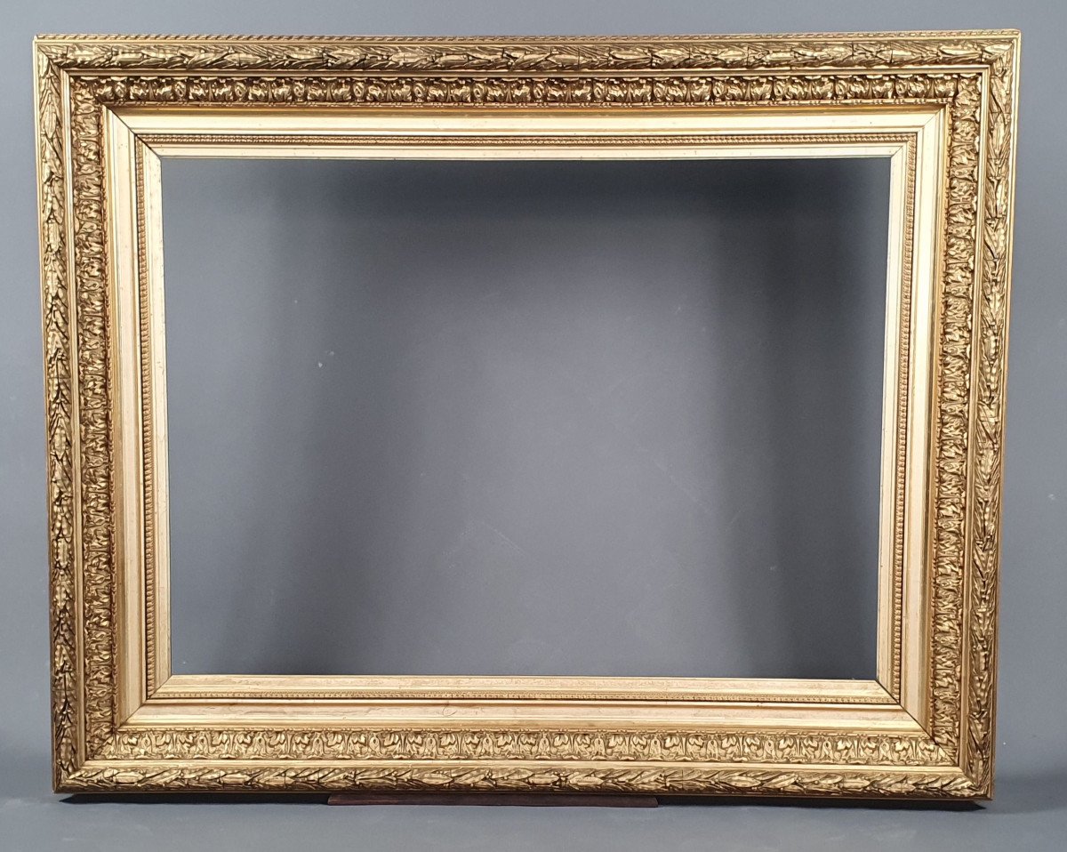 Large Napoleon III Frame In Wood And Gilded Stucco