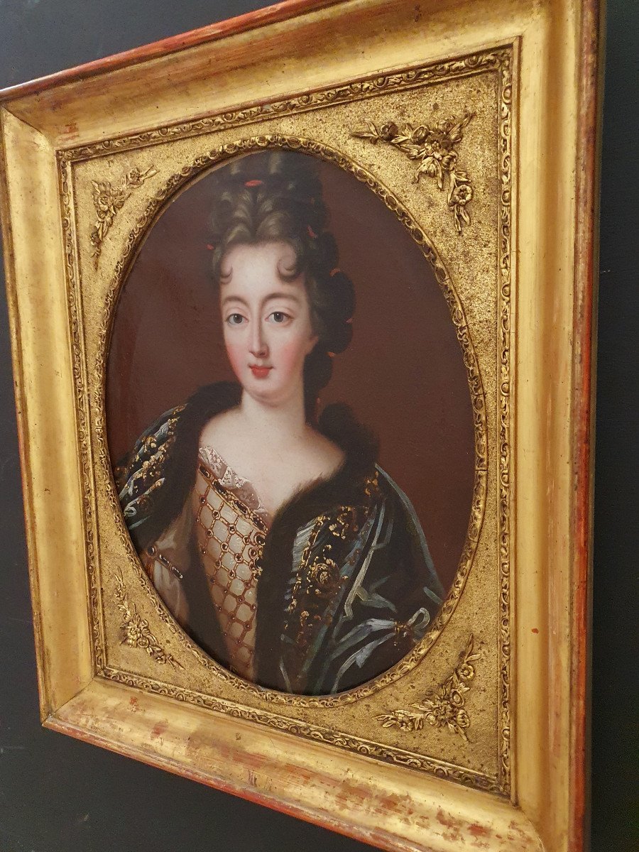 17th Century French School - François De Troy Workshop - Portrait Of Marie-anne De Bourbon-photo-2