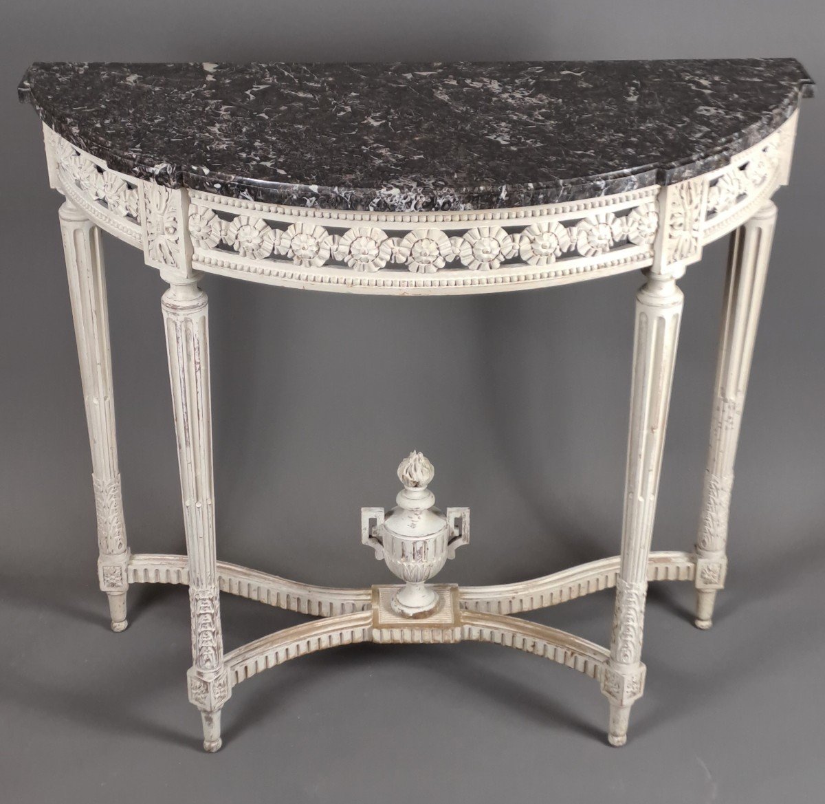 Louis XVI Style Console In Lacquered Wood-photo-2