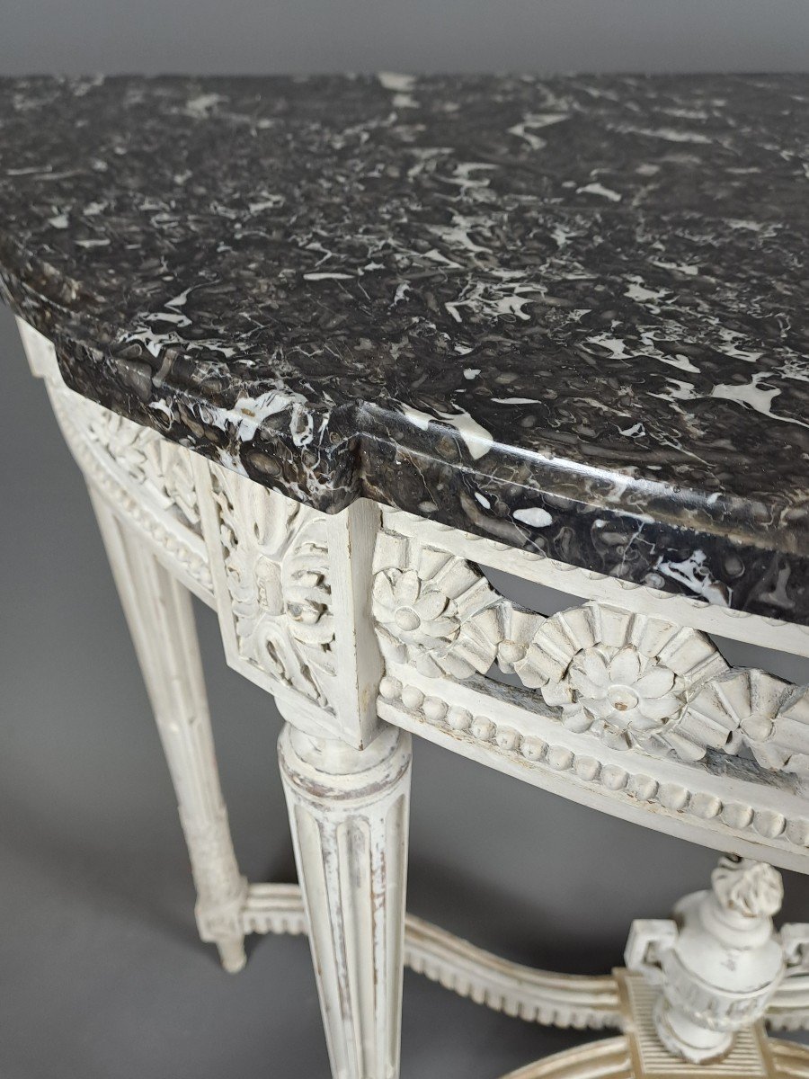 Louis XVI Style Console In Lacquered Wood-photo-4