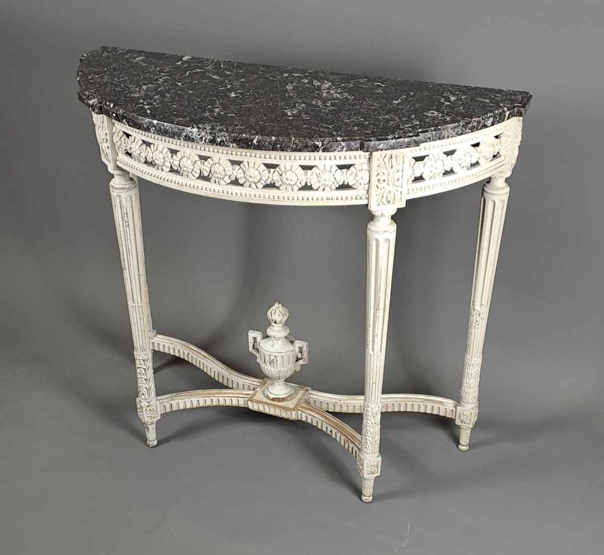 Louis XVI Style Console In Lacquered Wood-photo-7