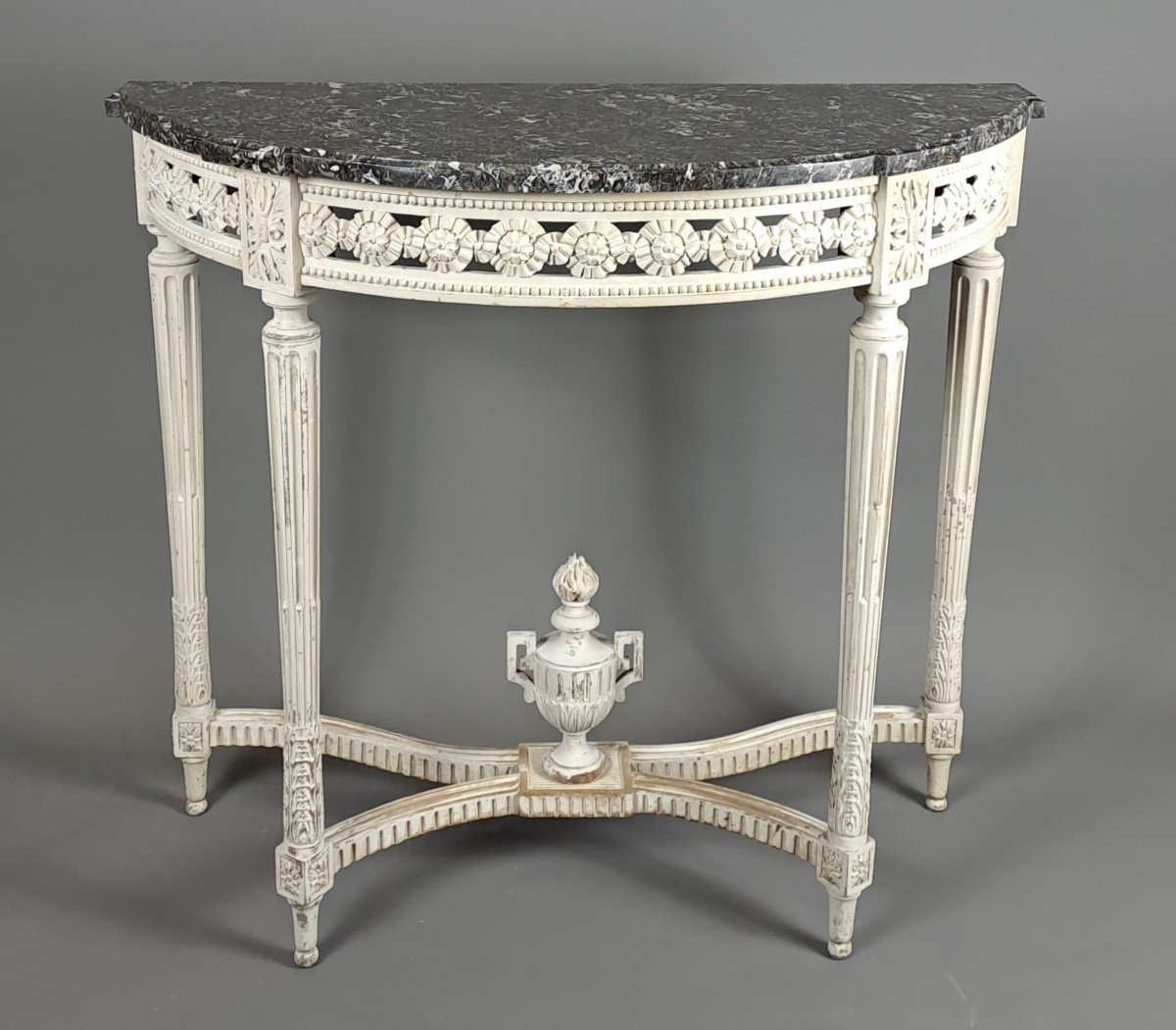 Louis XVI Style Console In Lacquered Wood