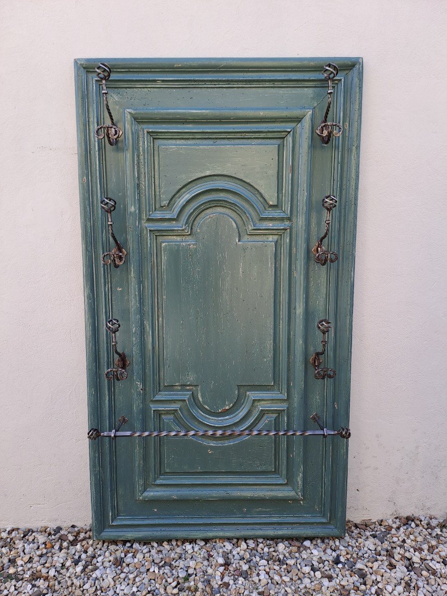 Louis XIV Coat Rack In Lacquered Wood And Wrought Iron -photo-6