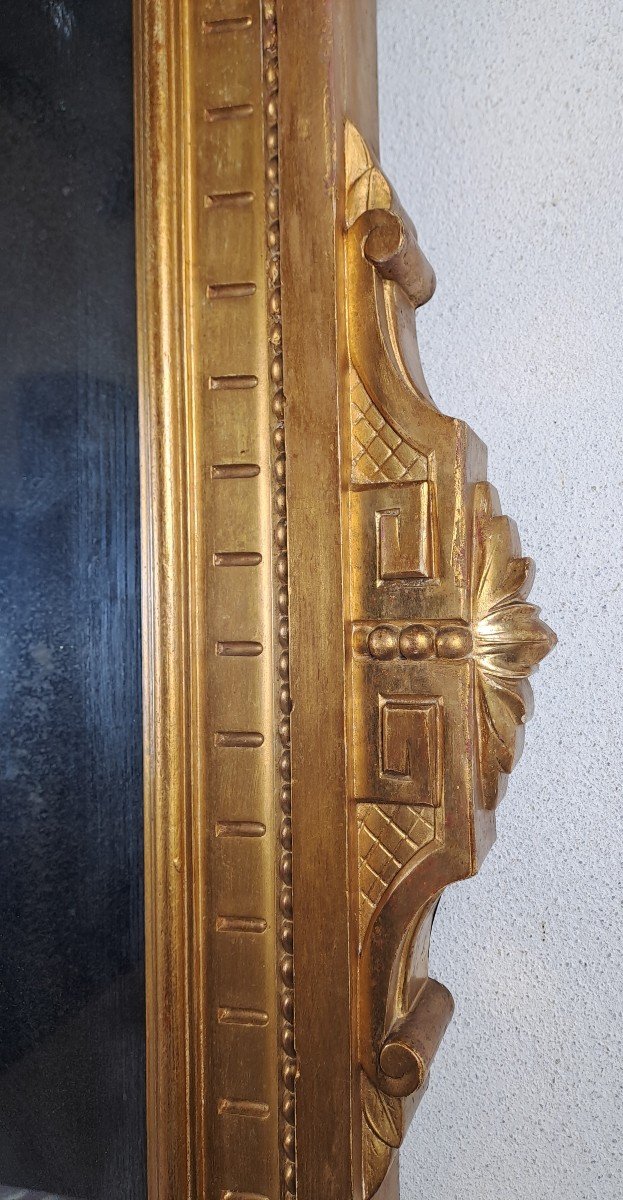 Miroir Napoléon III En Bois Doré-photo-2