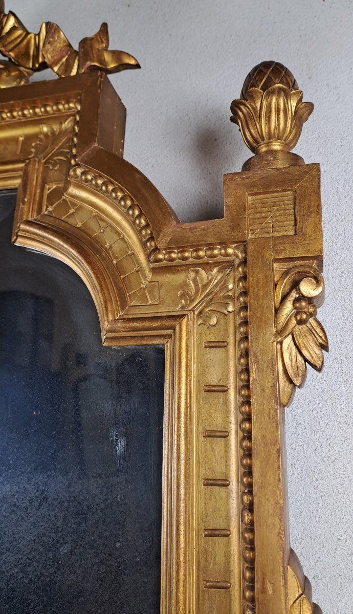 Miroir Napoléon III En Bois Doré-photo-4