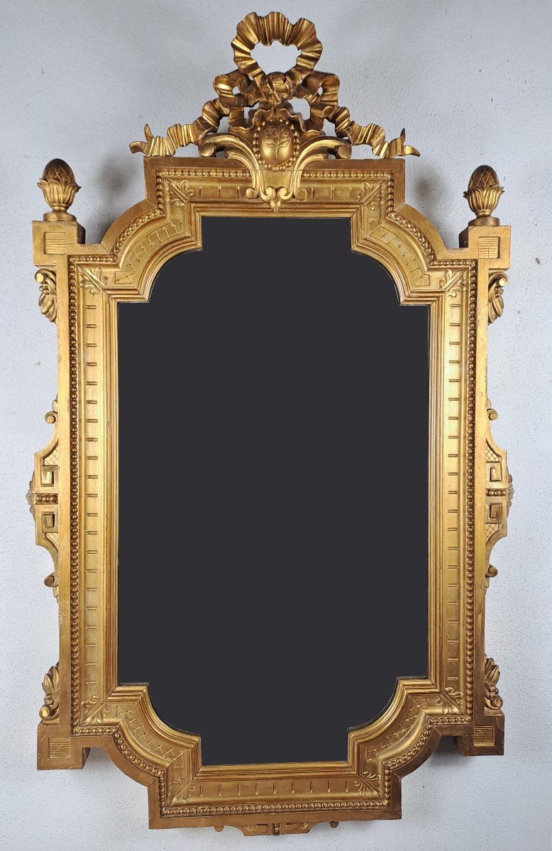 Miroir Napoléon III En Bois Doré