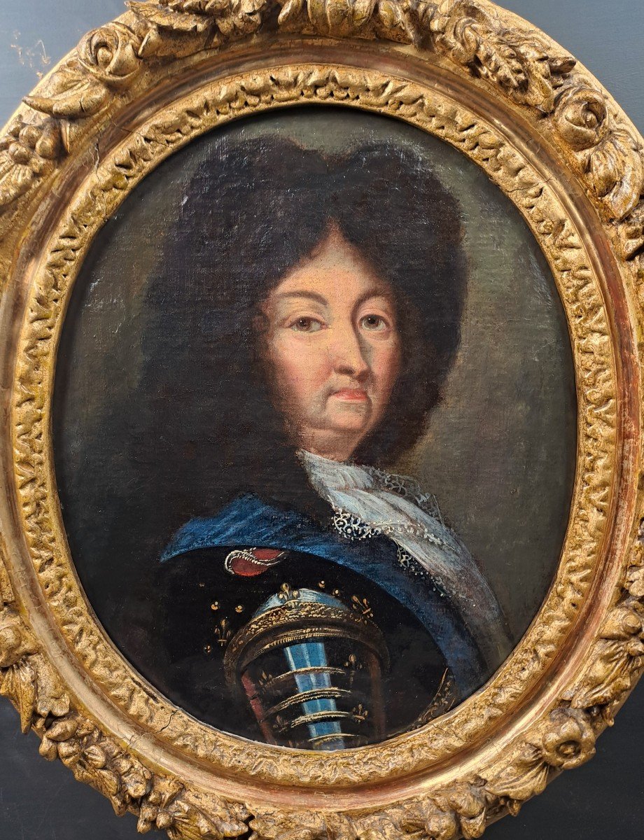 Portrait Of Louis XIV In Armor - Follower Of Hyacinthe Rigaud (1659 - 1743)-photo-4