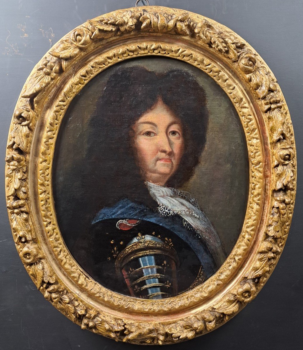 Portrait Of Louis XIV In Armor - Follower Of Hyacinthe Rigaud (1659 - 1743)