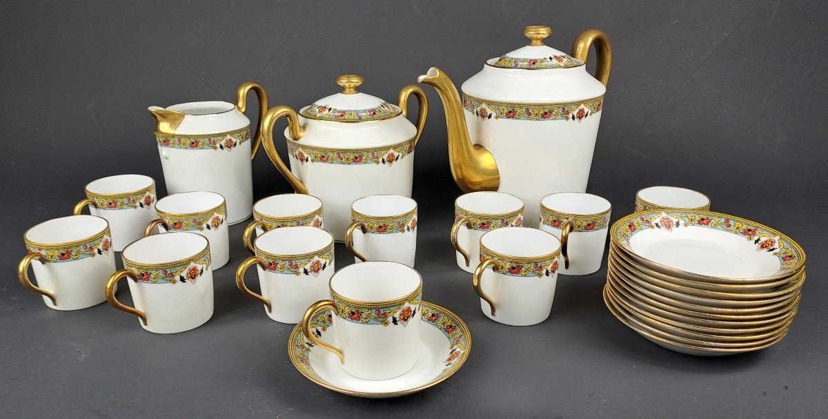 Limoges Porcelain Coffee Service - 12 People-photo-2